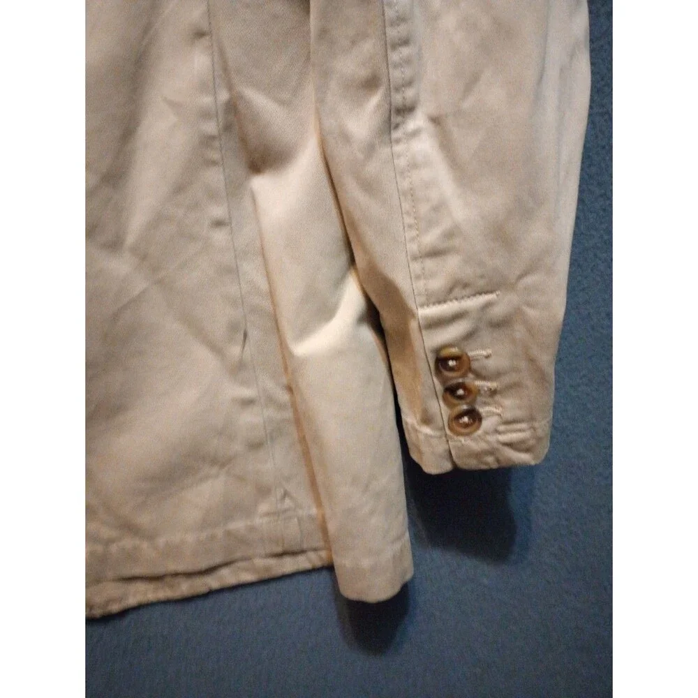 Vintage Route 66 100% Cotton Brown Khaki Blazer Jacket Size Large